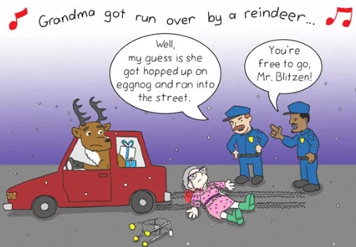 what reindeer ran over grandma