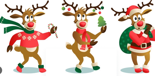 cartoon christmas reindeer images