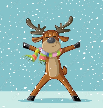 dancing reindeer clipart