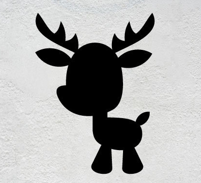 cute reindeer silhouette