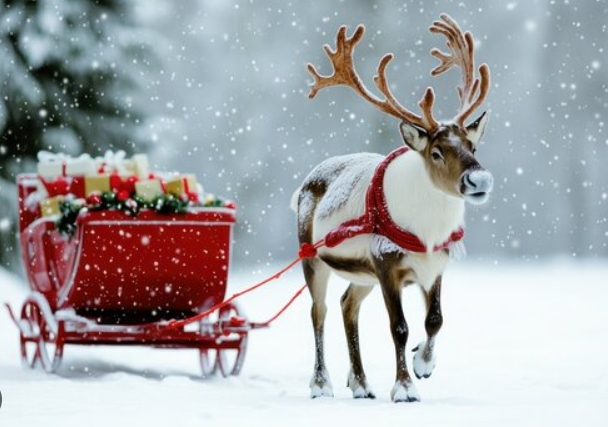 christmas pictures with reindeer