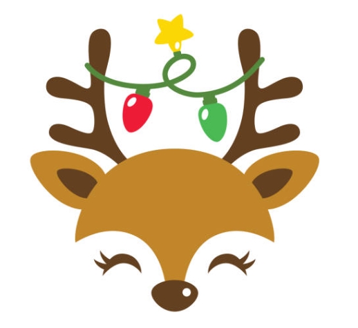 cute christmas reindeer clipart