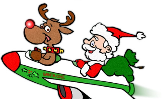 free santa sleigh and reindeer clipart