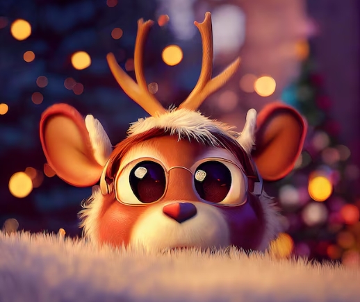 cute christmas reindeer pictures