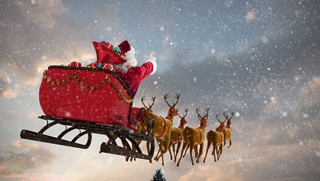 free santa and reindeer images