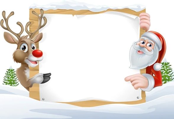 reindeer border clipart