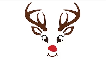 reindeer eyes clipart