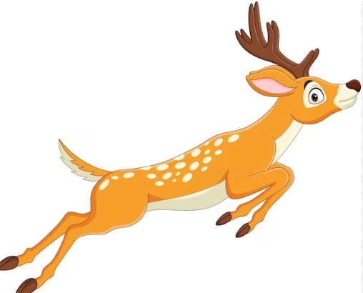 reindeer jumping clipart