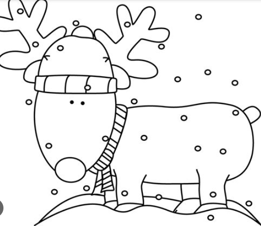 white reindeer clipart