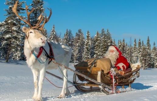 santa pictures with reindeer