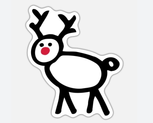 reindeer stick drawing