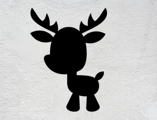 reindeer silhouette clipart