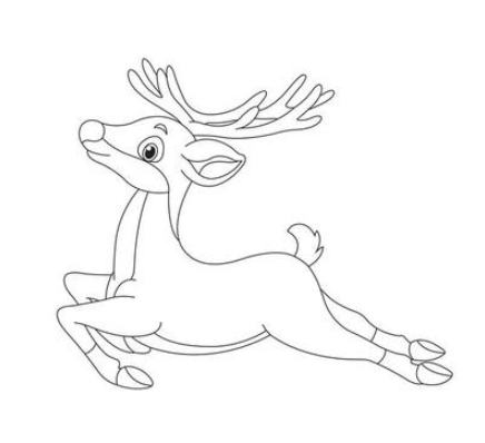 reindeer outline images