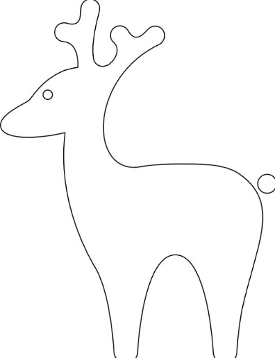 reindeer clipart outline