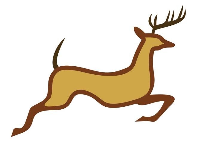 running reindeer clipart