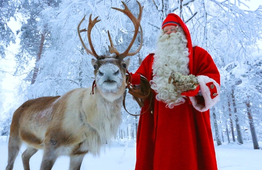 santa on reindeer images