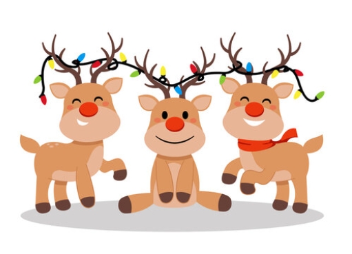 santa and reindeer clipart images