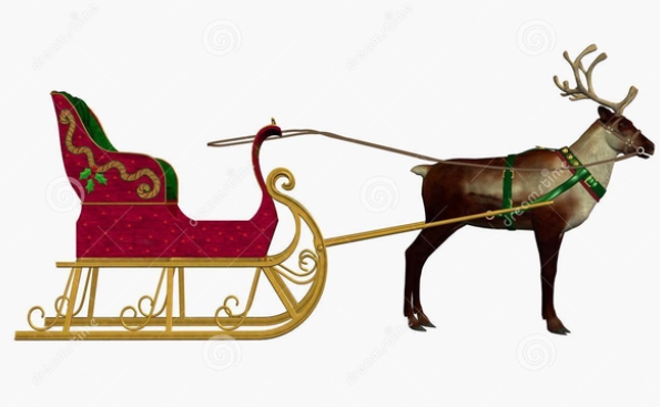 reindeer sleigh clip art