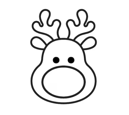 reindeer outline clipart