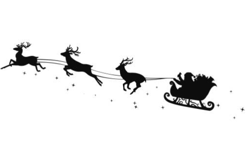 reindeer flying clipart