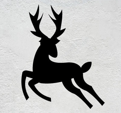 reindeer clipart silhouette