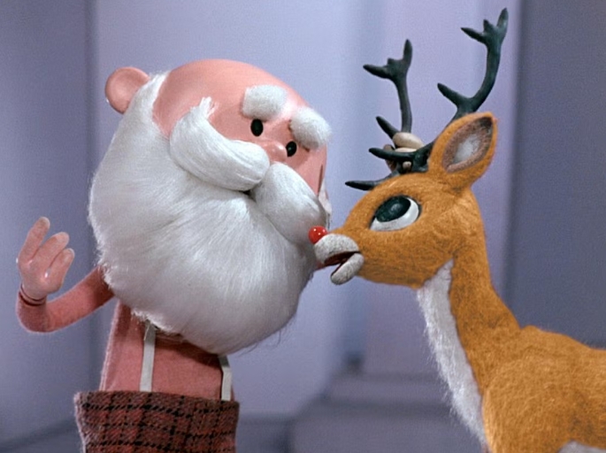 pictures of santa and rudolph the red nosed reindeer