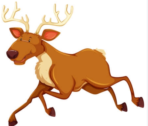 reindeer running clipart