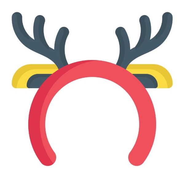 reindeer antlers headband clipart