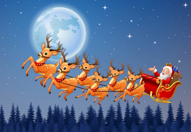 images of santas reindeer