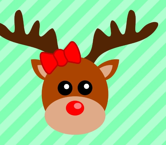 rudolph head clipart