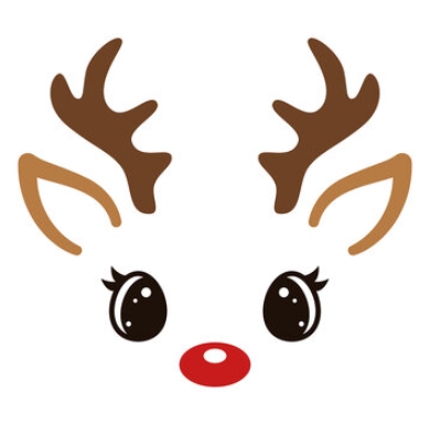 rudolph face clipart