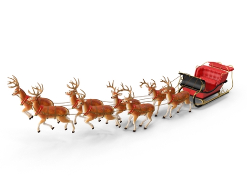 santa and reindeer png